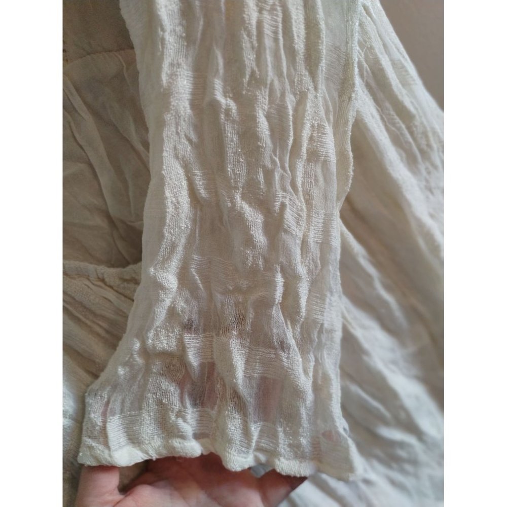 Free People Bohemian Cottagecore Cream Gentle Dreamer Dress Size Small - Picture 8 of 10